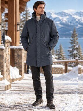 J.Lindeberg Men's Hollis Tech Coat - JL Navy - Medium